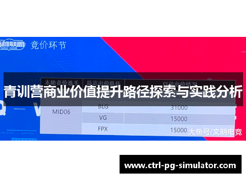 青训营商业价值提升路径探索与实践分析
